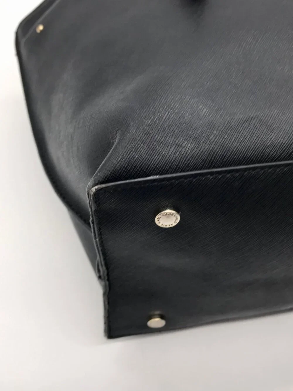 Karl Lagerfeld Black Leather Flurete Tote Bag_7